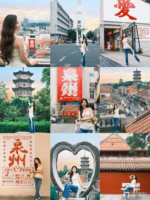 旅游景点打卡拍照9个姿势动作好看好学又出片