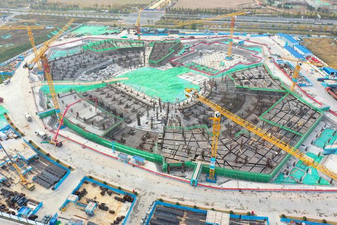 大干冲刺！中建八局二公司黄河体育馆项目冲出正负零