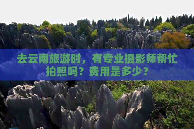 去云南旅游时有专业摄影师帮忙拍照吗？费用是多少？